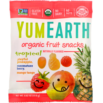 YumEarth, Organic Fruit Snacks, Tropical,  0.62 oz (17.6 g)