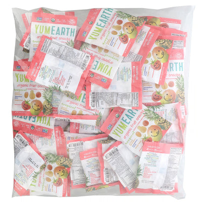 YumEarth, Organic Fruit Snacks, Tropical, 50 Packs, 0.62 oz (17.6 g) Each